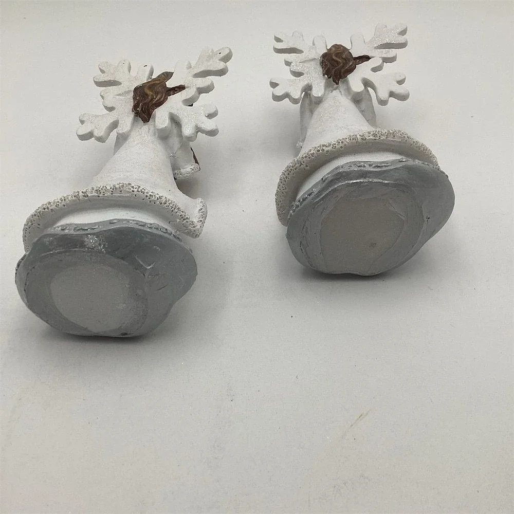 White & Silver Angel Figurine‎ Set Christmas Decor 9